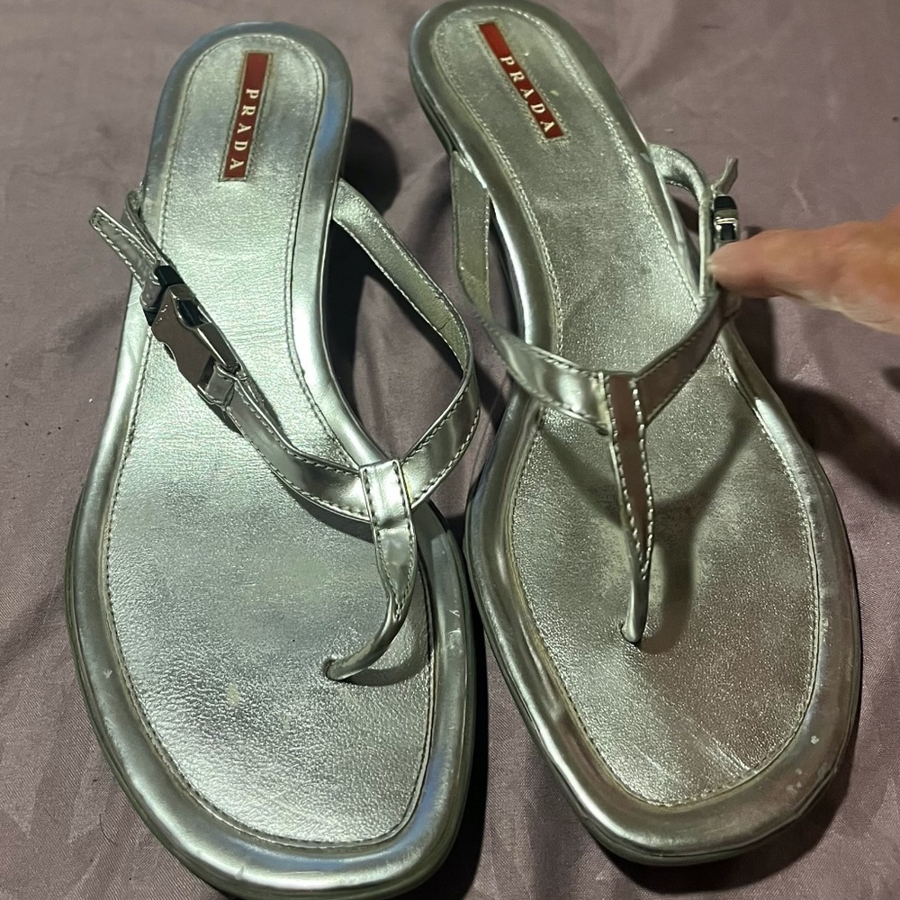 Prada Kitten Heel Sandals